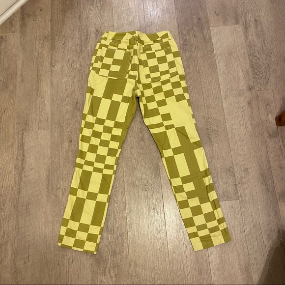 Paloma Wool yellow and green checker Jump pants - Picture 4 of 8